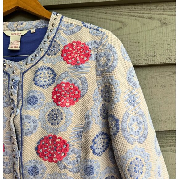 Sundance Women’s Embroidered Beaded Boho Coat Jacket | Size 6 - Picture 7 of 10